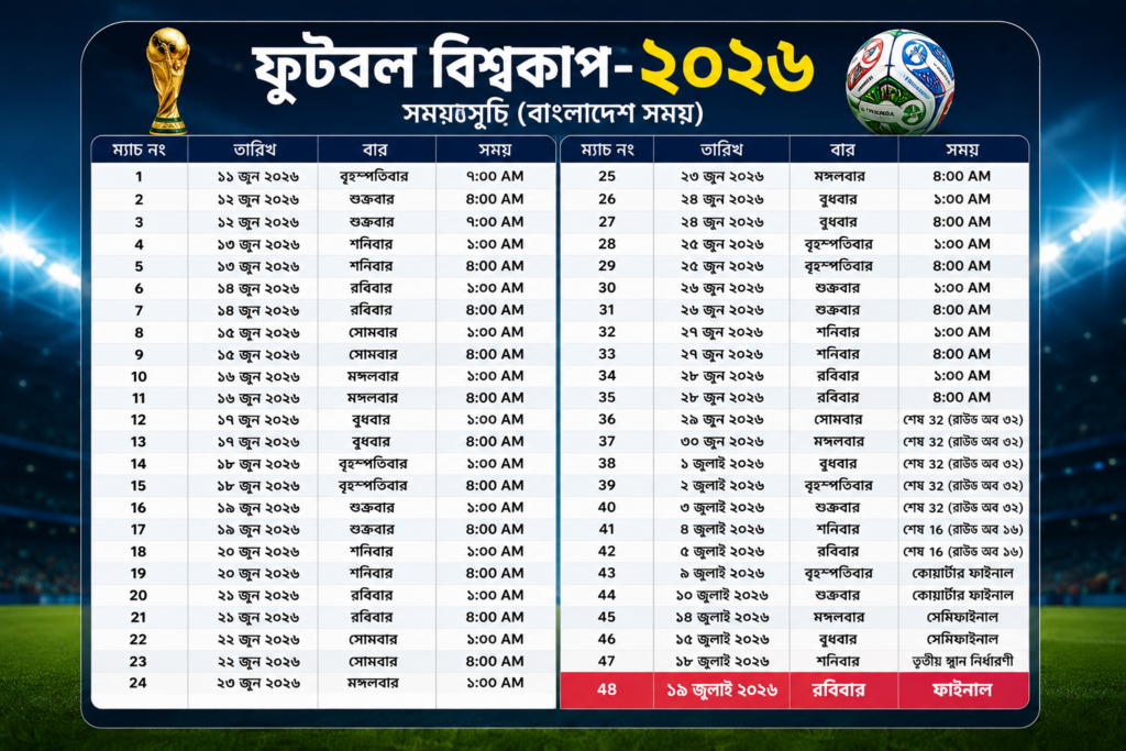 ফুটবল বিশ্বকাপ ২০২৬